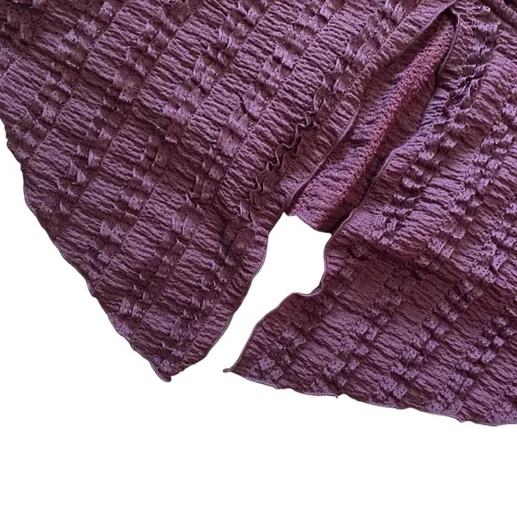 Urban Outfitters Dark Purple Eloise Convertible Tie Split-Front Tube Top Medium - Picture 3 of 5